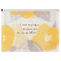 Фото - Папка на блискавці zip-lock, А4+, Fleur, гірчична 45418