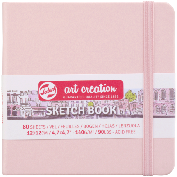 Фото - Блокнот для графіки Talens Art Creation 140г/м2, 12*12см, 80л., Pastel Pink, Royal Talens 54193 Фото - Блокнот для графіки Talens Art Creation 140г/м2, 12*12см, 80л., Pastel Pink, Royal Talens 54193