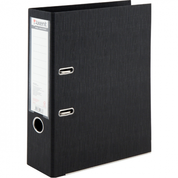 Фото - Папка-реєстратор двост, Prestige+ 7,5cм, зіб, чорна 46647