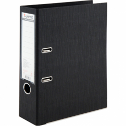 Фото - Папка-реєстратор двост, Prestige+ 7,5cм, зіб, чорна 46647