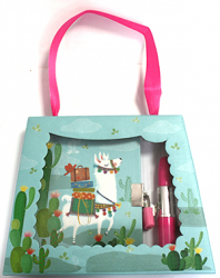 Фото - Блокнот на замочку і ручка-помада в подарунковій коробці 200x155х30mm, лама 43007