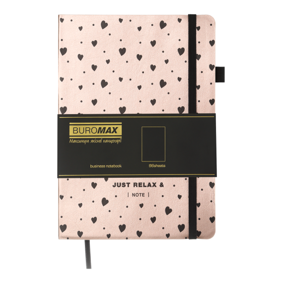 Фото - Блокнот діловий RELAX А5, 96л, чистий, обкладинка штучна шкіра, рожеве золото 63620 Фото - Блокнот діловий RELAX А5, 96л, чистий, обкладинка штучна шкіра, рожеве золото 63620