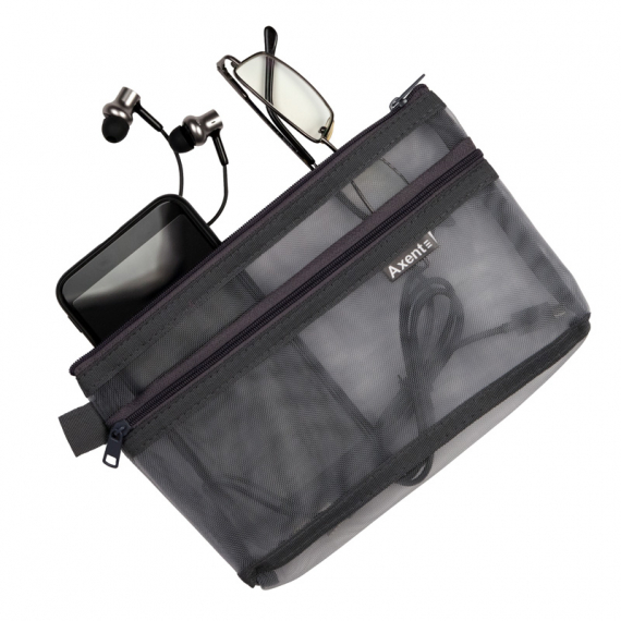 Фото - Папка-органайзер на блискавці 1493-А, 210*125*30, сіра 43760