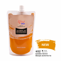 Фарба акрилова,200 мл, Вохра золотиста,  ROSA Studio
