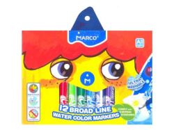 Фото - Фломастери 12 кол. Super Washable Jumbo, Marco (уп.12/48) 35393