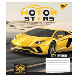 А5/12 кос. без д/л YES Motor stars, зошит учнів.