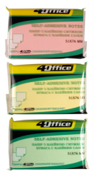 Папір кл.,51х76мм, 100арк., кол. ассорті, 4-421, 4OFFICE