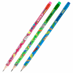 Фото - Олівець графітний з гумкою, 36шт., туба Kite 53123