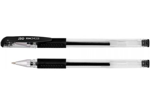 Фото - Ручка гелева Economix Gel, чорна 61512 Фото - Ручка гелева Economix Gel, чорна 61512