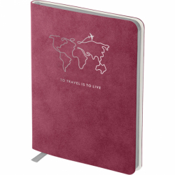 Фото - Книга записна Nuba Soft, 115*160, 96 арк., кл., бордова 49784