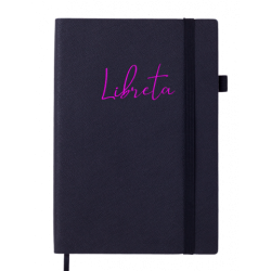 Фото - Блокнот діловий LIBRETA А5, 96 арк., лінія, обкл. штучна шкіра, чорний 61489