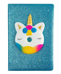 Фото - Блокнот А5 з сквішем 80арк, 80г/м2 Донат Одноріг 63717 Фото - Блокнот А5 з сквішем 80арк, 80г/м2 Донат Одноріг 63717