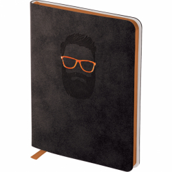 Фото - Книга записна Nuba Soft, 115*160, 96 арк., кл., чорна 49788