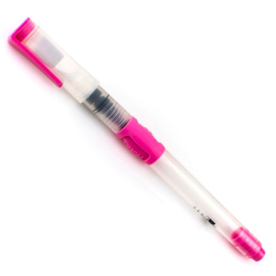 Пензель акварельний з резервуаром 18*1,5см, плоский, рожевий