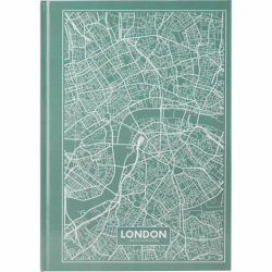 Фото - Книга записна А4 Maps London, 96арк., кліт., бірюзовий 47096