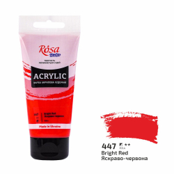 Фарба акрилова, Яскраво-червона, 75 мл, ROSA Studio