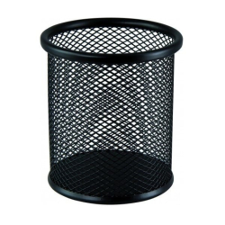 Підставка для ручок Кругла 80х80х97мм, металева  чорна