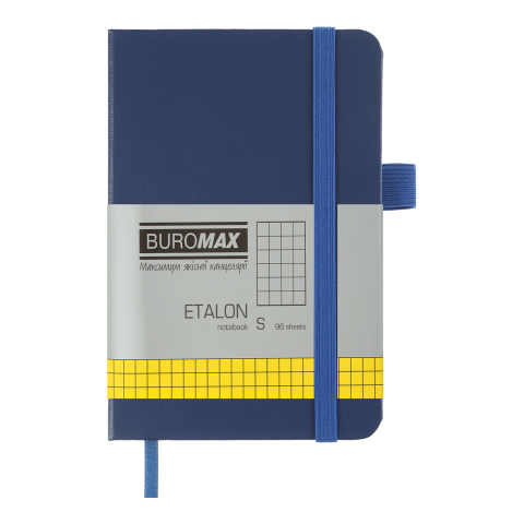 Фото - Книга записна ETALON 95*140, 96 арк., клітинка, обкл. штучна шкіра, синій 61622