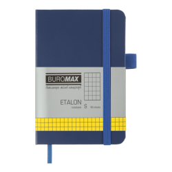 Фото - Книга записна ETALON 95*140, 96 арк., клітинка, обкл. штучна шкіра, синій 61622