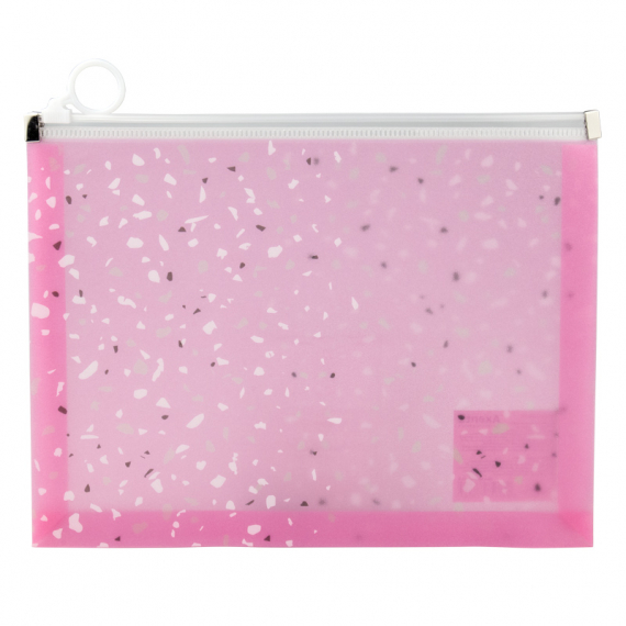 Фото - Папка на блискавці zip-lock, А5+, Shine, рожева 47132