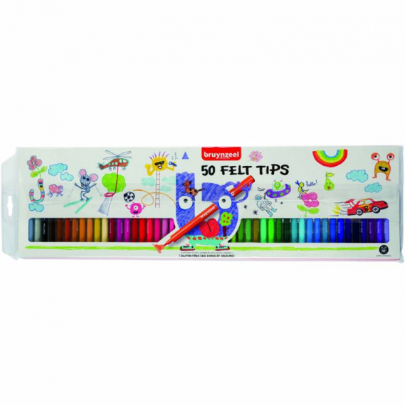 Фото - Набір дитячих фломастерів, 50кол., Bruynzeel 51670 Фото - Набір дитячих фломастерів, 50кол., Bruynzeel 51670