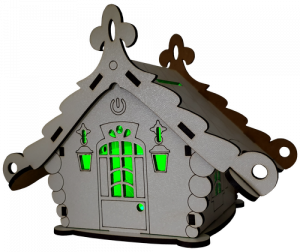 Фото - Ел.Будинок №  5/1 МДФ біл,світло 3х кольор,Швидк,сенс.вмик. Е-011 49863