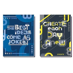 Зошит А5 (210*148мм), інтегральна (м'ягка) палітурка, 120 аркушів, клітинка. УФ лак.