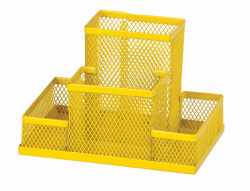 Прибор настільний 150x100x100мм металевий, жовтий, KIDS Line (уп.12)