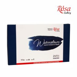 Фото - Набір акварельних фарб CLASSIC, 24*2,5мл, кювета, картон, ROSA Gallery 39788 Фото - Набір акварельних фарб CLASSIC, 24*2,5мл, кювета, картон, ROSA Gallery 39788