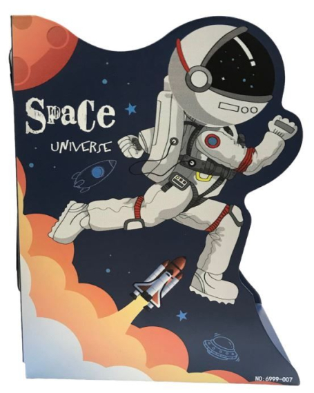 Фото - Обмежувачі для книг металеві 19*9,5см, принт Космонавт 62542