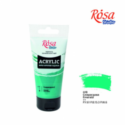Фарба акрилова, Смарагдова, 75 мл, ROSA Studio