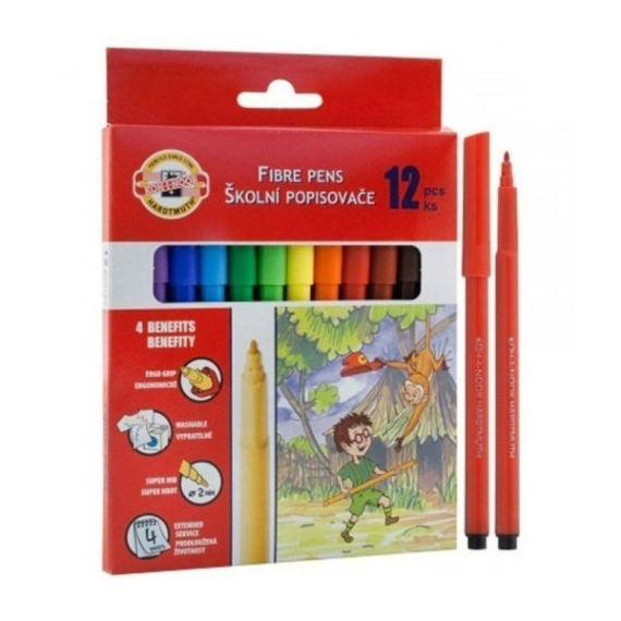 Фото - Фломастери 7710CB, набір 12 кол, картон 10338