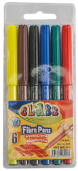 Фото - Фломастери,  6 кол., діам. - 8.8мм, 2306, CLASS 40186