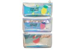 Пенал-косметичка лазерний ТПУ Фрукти 20 * 9 * 2,5 см