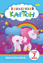 Набір кольорового картону А4 (односторонній), 7 арк., 230 г/м2