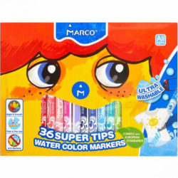 Фото - Фломастери 36 кол. Super Washable, Marco (уп.4/24) 35398