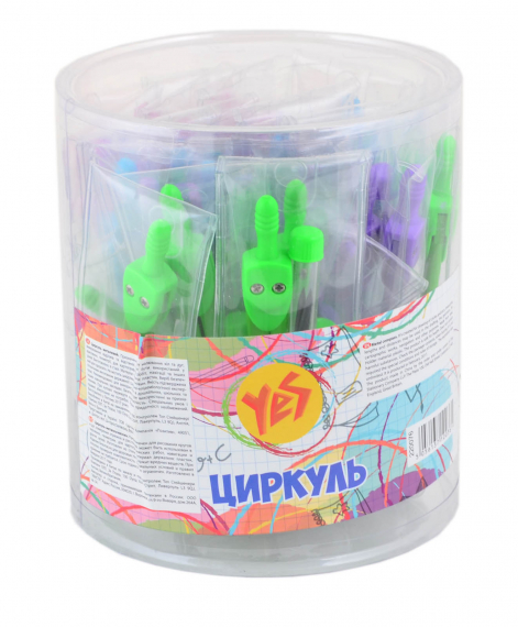 Фото - Циркуль YES у прозорому чохлі із запасними грифелями 34448 Фото - Циркуль YES у прозорому чохлі із запасними грифелями 34448