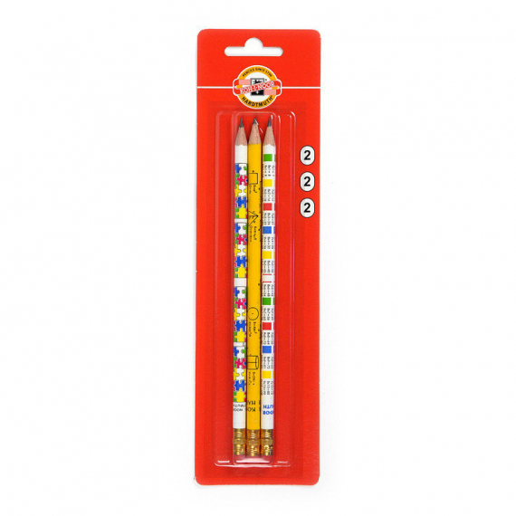 Фото - Олівець графітний, НВ, гумка, табл. множ (п-г 3шт) 41423 Фото - Олівець графітний, НВ, гумка, табл. множ (п-г 3шт) 41423