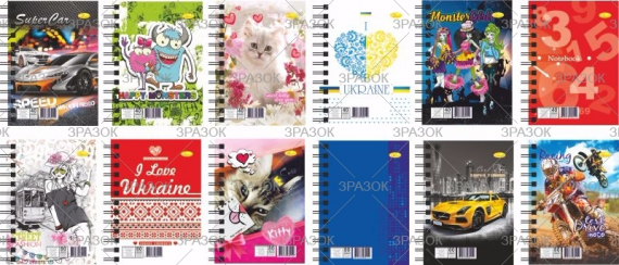 Фото - Блокнот А6, 40 арк., лаковка, пружина збоку (уп.20) 40638 Фото - Блокнот А6, 40 арк., лаковка, пружина збоку (уп.20) 40638