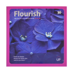 Фото - Блокнот 150*150/64 інтег., УФ вибірка, фольга срібло, мат.ламінація 'Flourish'  YES 37454