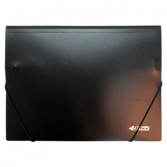 Фото - Папка на гумках., А4, 500 мкн.,PP, чорн., 4-244-09, 4OFFICE 46941 Фото - Папка на гумках., А4, 500 мкн.,PP, чорн., 4-244-09, 4OFFICE 46941