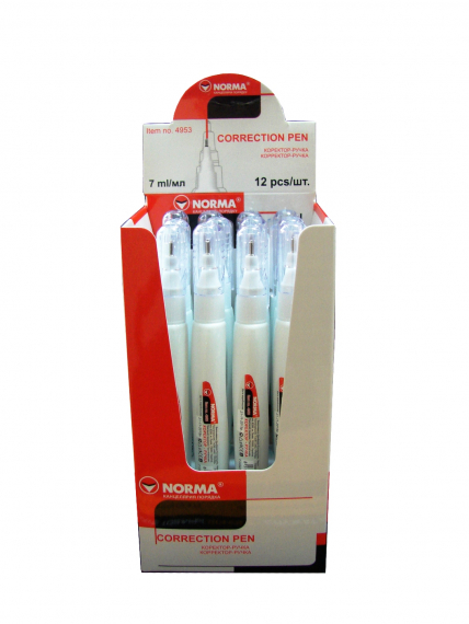 Фото - Коректор-ручка, клапан.пиш.вузел, 7мл, 4953, NORMA 39865