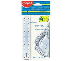 Фото - Набір лінійок ESSENTIALS Mini 15см. (4предмета), блістер,MAPED (Франція) 29134 Фото - Набір лінійок ESSENTIALS Mini 15см. (4предмета), блістер,MAPED (Франція) 29134