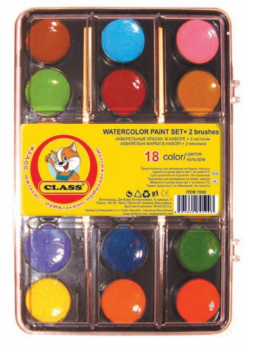 Фото - Фарби акв., 18кол.x 3.5мл.,пласт. кор.з підвісом, 7050,CLASS (уп.12) 40662 Фото - Фарби акв., 18кол.x 3.5мл.,пласт. кор.з підвісом, 7050,CLASS (уп.12) 40662