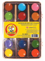 Фото - Фарби акв., 18кол.x 3.5мл.,пласт. кор.з підвісом, 7050,CLASS (уп.12) 40662