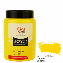 Фото - Фарба акрилова, 400 мл, Неаполітанська жовта,, ROSA Studio 58216