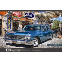 Альбом для малювання на спір. 30 арк. 120 г/м A4 (УФ)  АА4130 &quot;Dream Motors&quot;, Серфінг