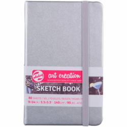 Фото - Блокнот для графіки Talens Art Creation 140г/м2, 9*14см, 80л., Shiny Silver, Royal Talens 61297