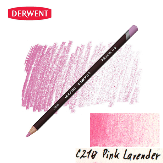 Фото - Олівець кольоровий Coloursoft (С210), Рожева лаванда, Derwent 57249 Фото - Олівець кольоровий Coloursoft (С210), Рожева лаванда, Derwent 57249