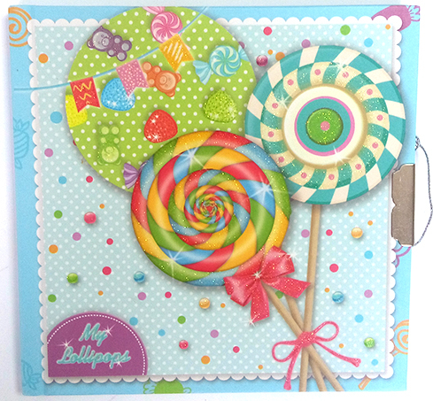 Фото - Блокнот дитячий на замочку 135x135mm, 70g, 56 л, льодяники 42988 Фото - Блокнот дитячий на замочку 135x135mm, 70g, 56 л, льодяники 42988